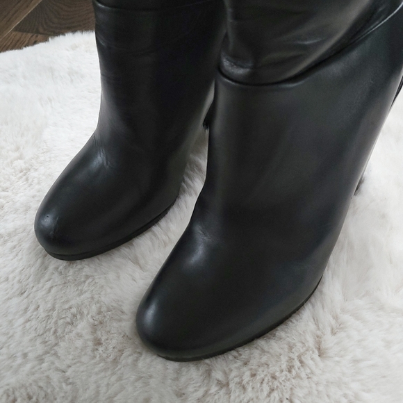 Proenza Schouler Chunky Heel Pull On Italian Leather Knee Tall Boots Boots - Picture 3 of 9